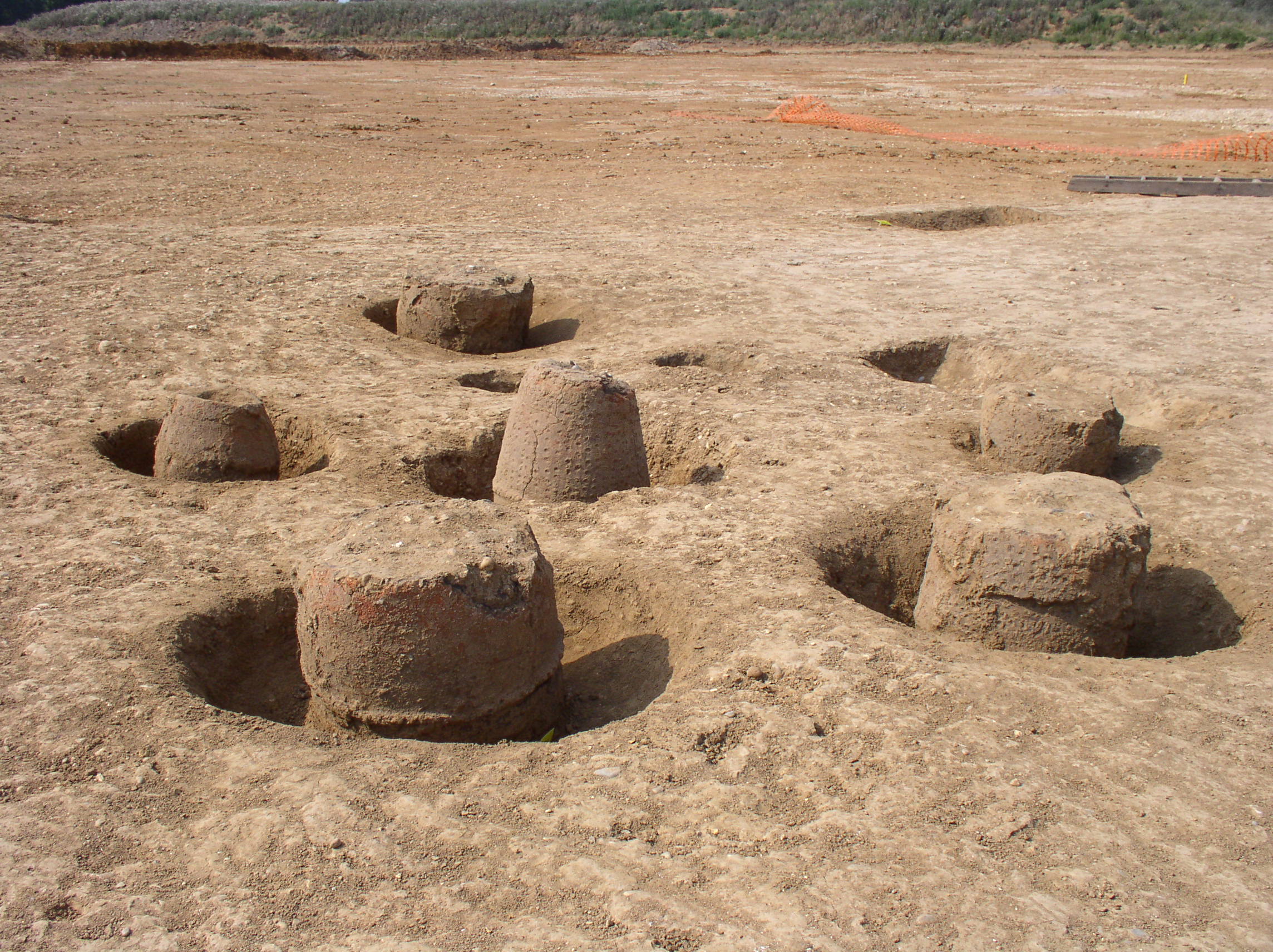 In Situ pottery at birch pit 2003 CAT report no.289