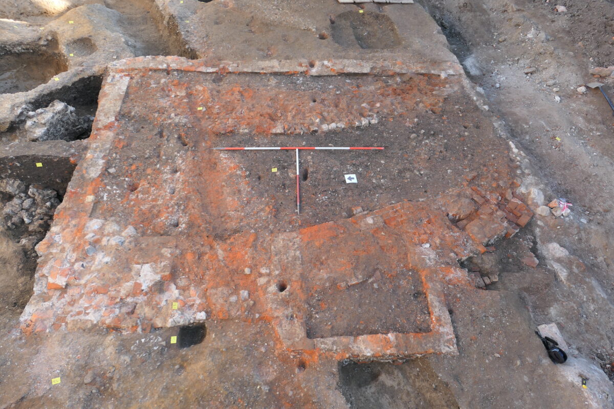 Part of the Theatre Royal foundations (brick)