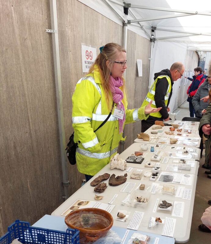 Finds table at Bus Depot open day
