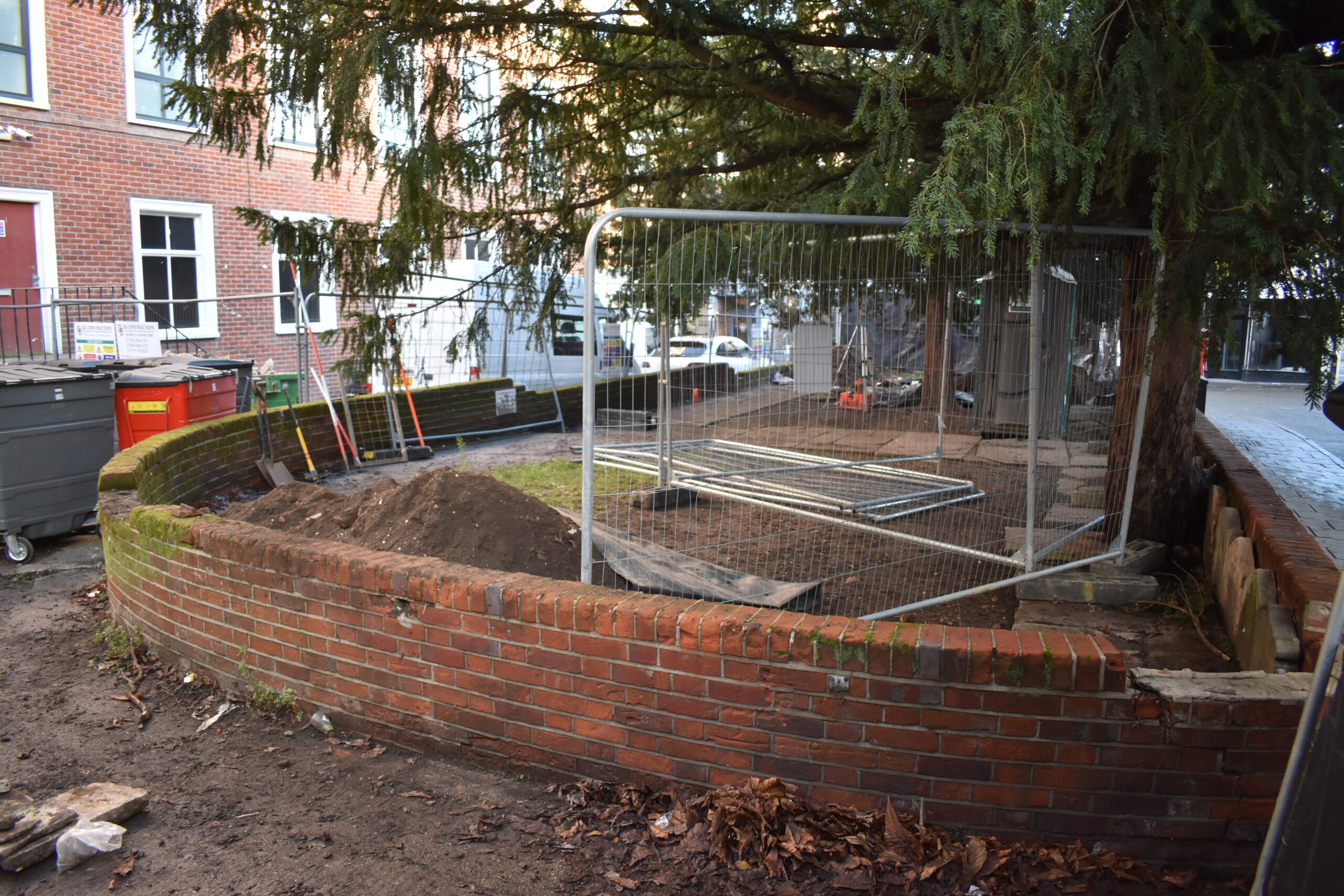 Image showing heras fencing pre-development at St Nicolas Square