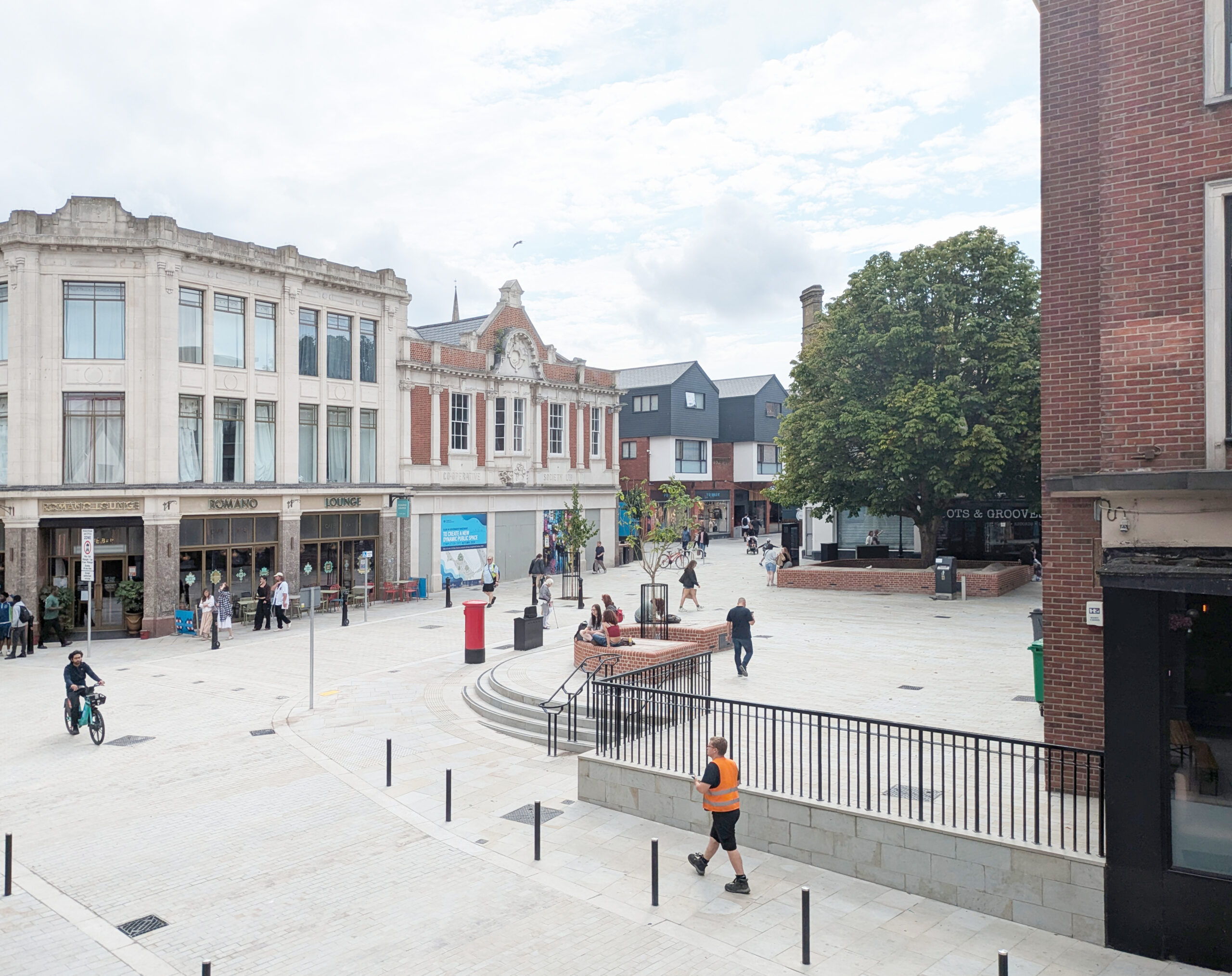 Wide view of the completed St Nicolas Sqaure revamp