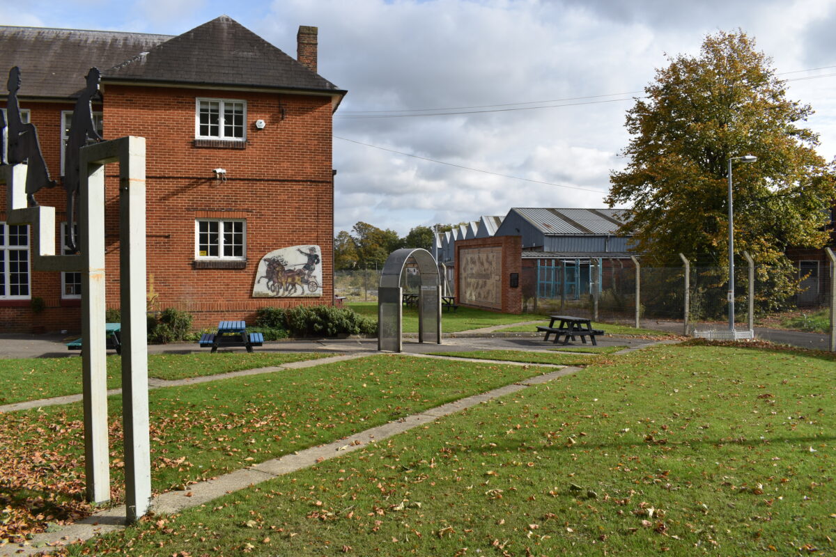 Image showing the location of the southern stand with the Roman Circus Centre visible